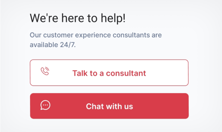 customer service screen page