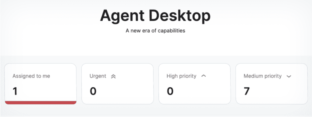 Image of Agent Desktop screeen