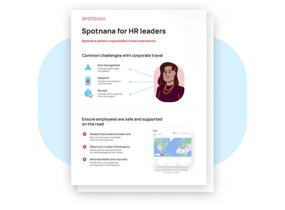 brochure of Spotnana for HR leaders