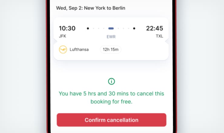 iPhone on page for flight total time from