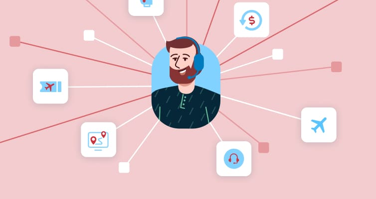 icon of male customer service