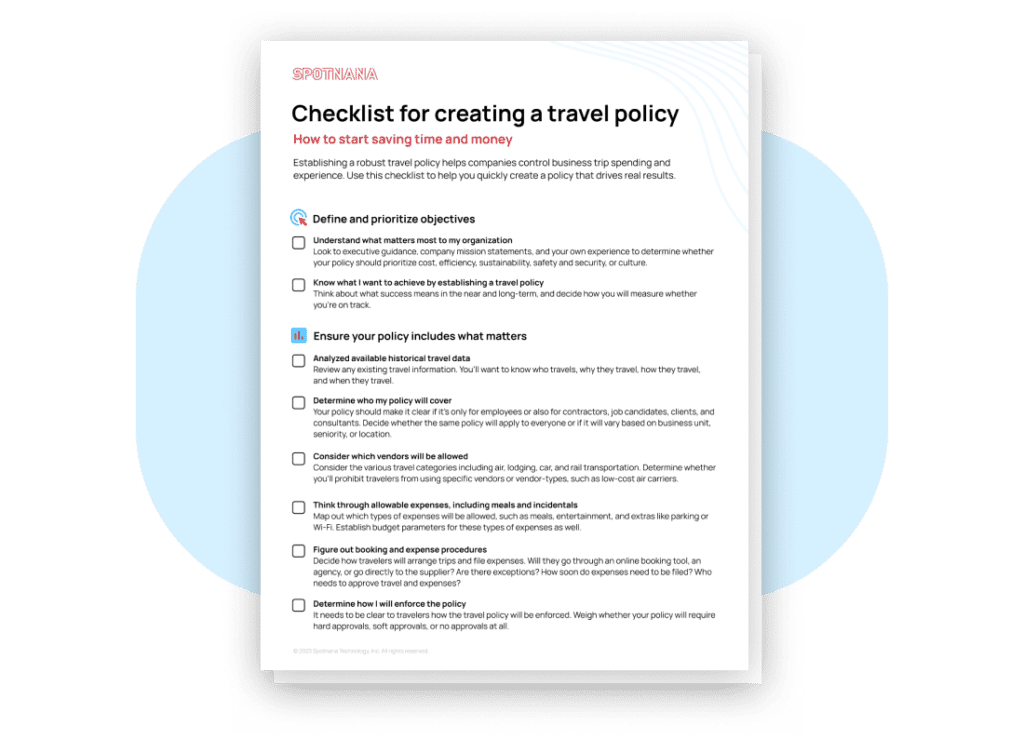 travel policy checklist