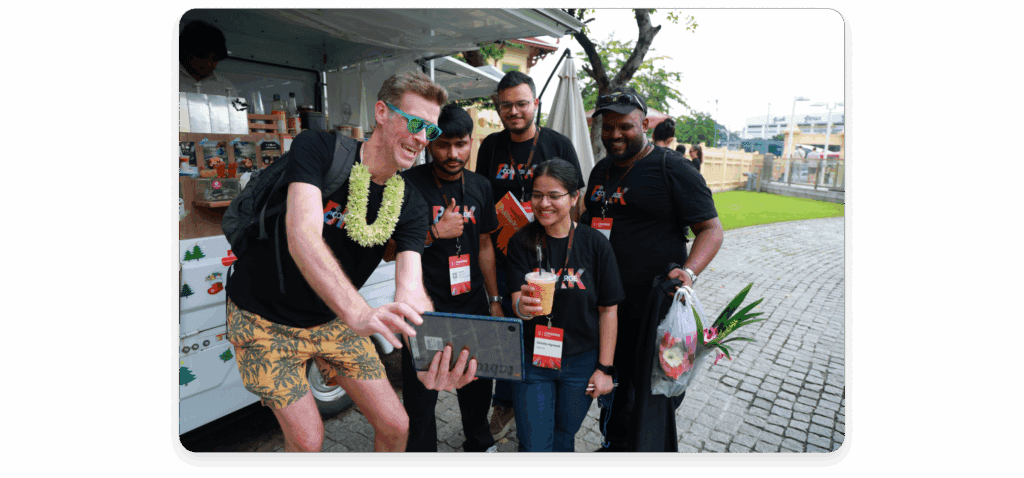 Spotnana employees on a scavenger hunt